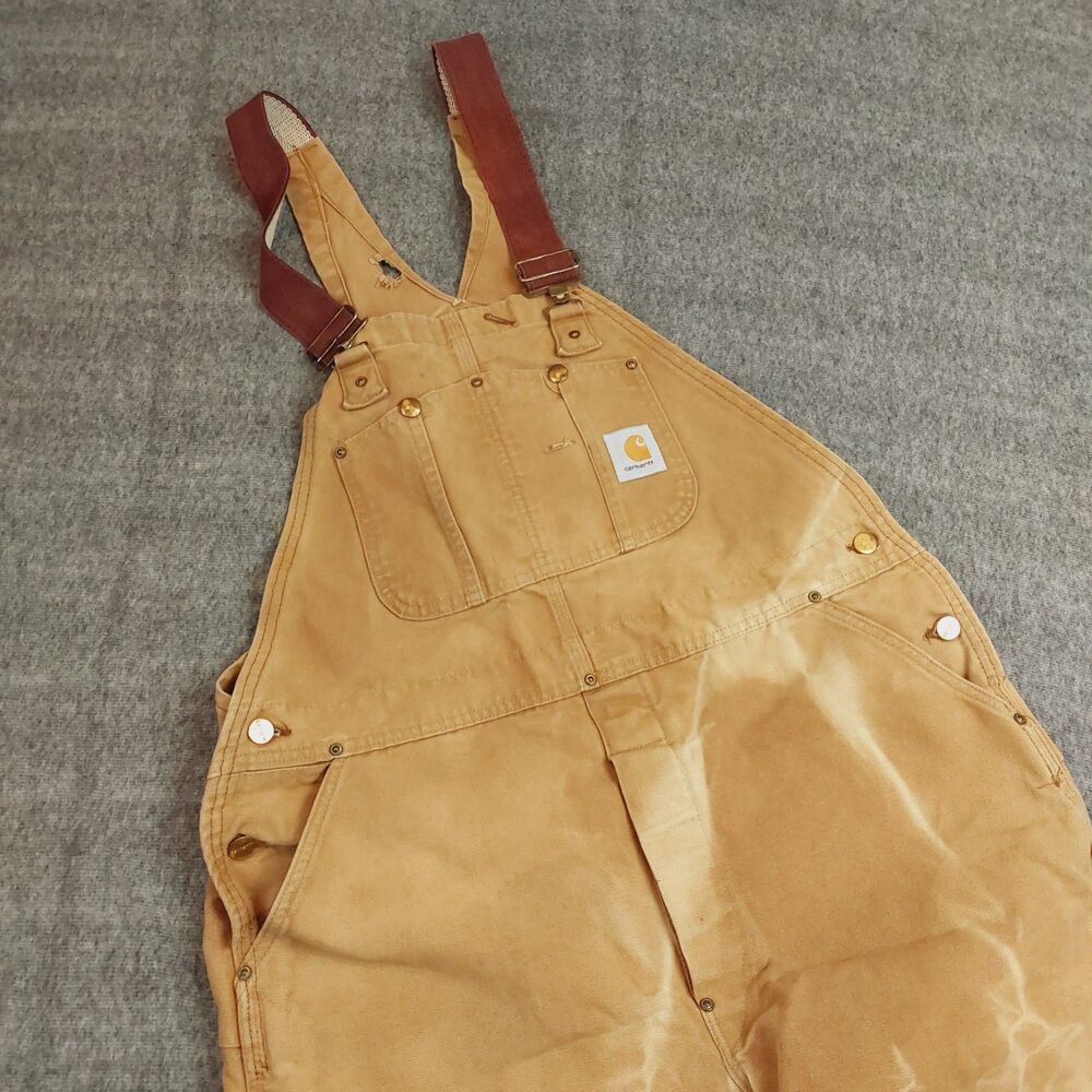Vintage Carhartt Double Knee Overalls Men's 40x30(28.5) Brown 6FB 1985